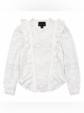 Needle & Thread Lace Blouse Edwardian Coquette Prairie Cottagecore Top-Size 4